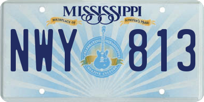 MS license plate NWY813