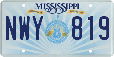 MS license plate NWY819