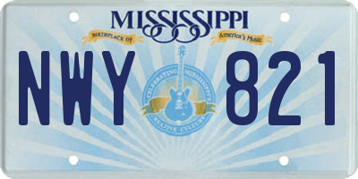 MS license plate NWY821
