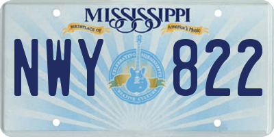 MS license plate NWY822