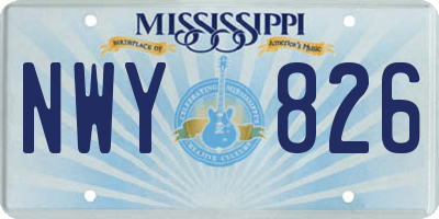 MS license plate NWY826