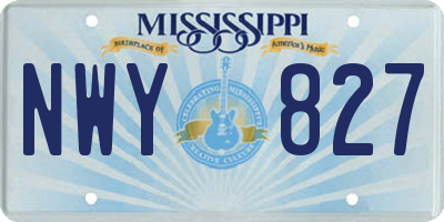 MS license plate NWY827