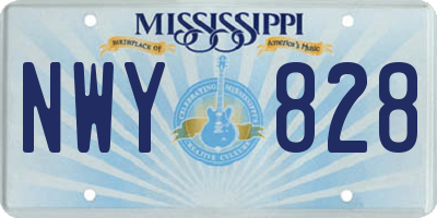 MS license plate NWY828