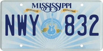 MS license plate NWY832