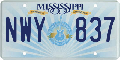 MS license plate NWY837