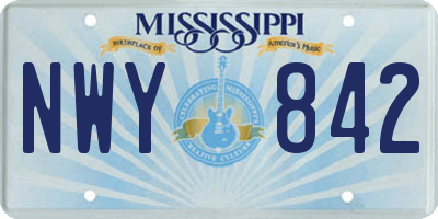 MS license plate NWY842