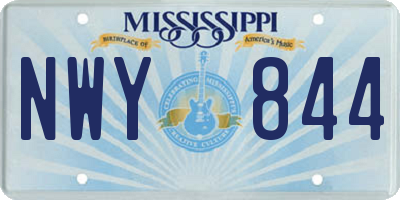 MS license plate NWY844