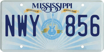 MS license plate NWY856