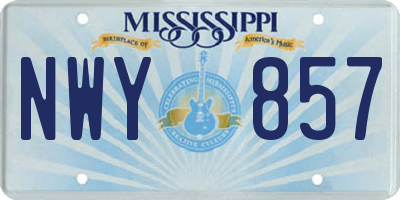 MS license plate NWY857