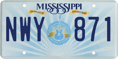 MS license plate NWY871