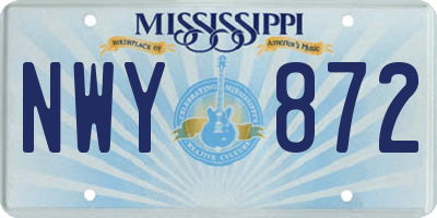 MS license plate NWY872