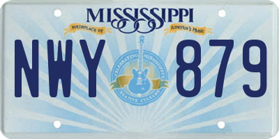 MS license plate NWY879