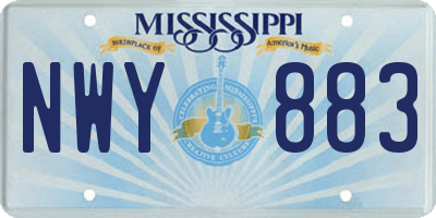 MS license plate NWY883