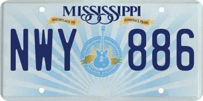 MS license plate NWY886