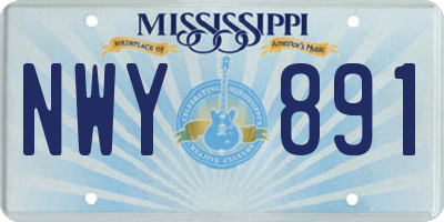MS license plate NWY891