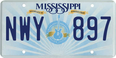 MS license plate NWY897