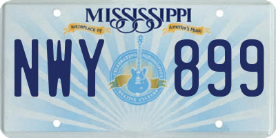 MS license plate NWY899