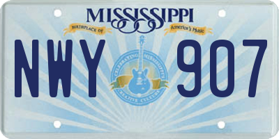 MS license plate NWY907