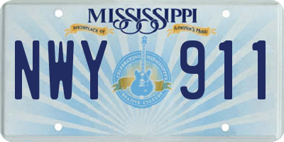 MS license plate NWY911
