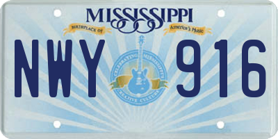 MS license plate NWY916