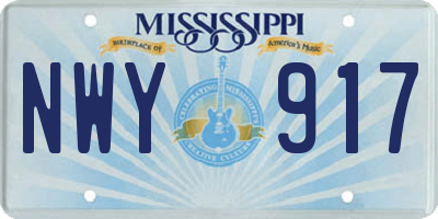 MS license plate NWY917