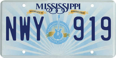 MS license plate NWY919