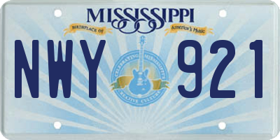 MS license plate NWY921