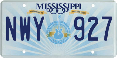 MS license plate NWY927