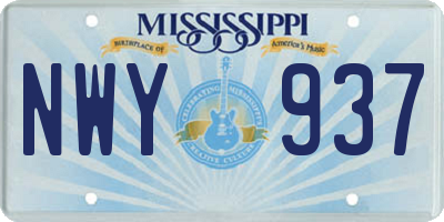 MS license plate NWY937