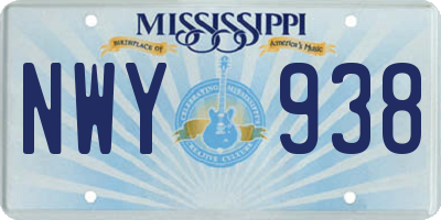 MS license plate NWY938