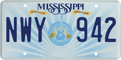 MS license plate NWY942