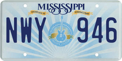 MS license plate NWY946