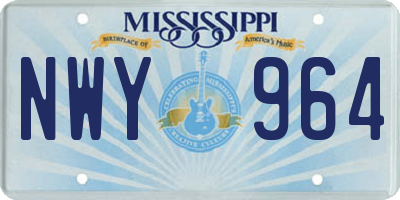 MS license plate NWY964