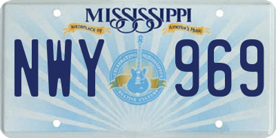 MS license plate NWY969