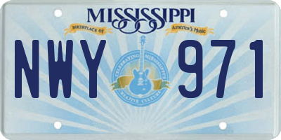 MS license plate NWY971