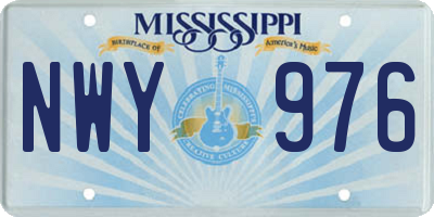 MS license plate NWY976