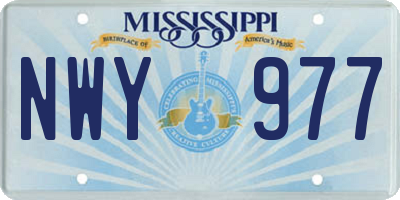 MS license plate NWY977