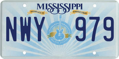 MS license plate NWY979