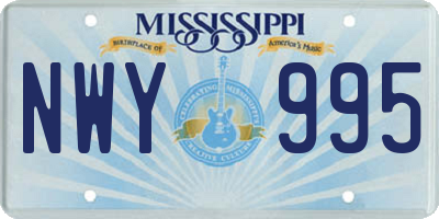 MS license plate NWY995