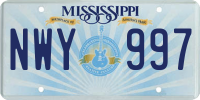 MS license plate NWY997