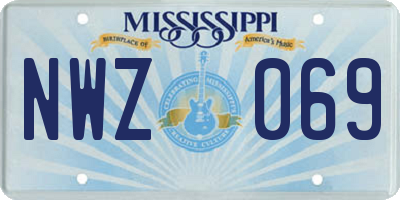 MS license plate NWZ069