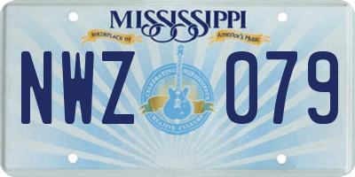 MS license plate NWZ079
