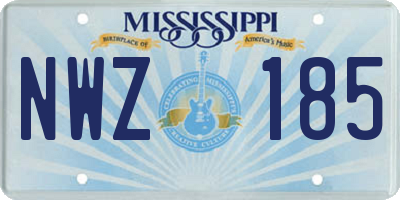 MS license plate NWZ185