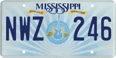 MS license plate NWZ246