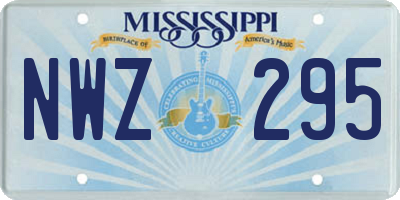 MS license plate NWZ295