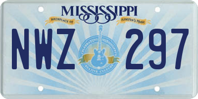 MS license plate NWZ297