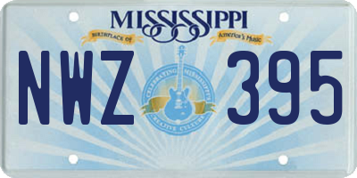 MS license plate NWZ395