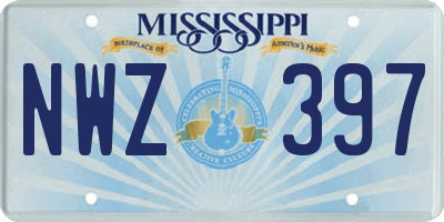 MS license plate NWZ397