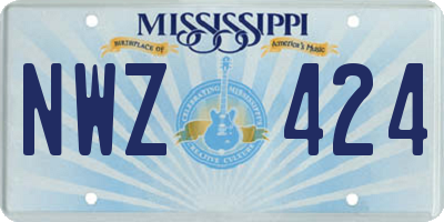 MS license plate NWZ424