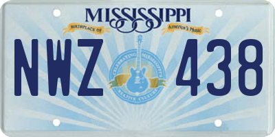 MS license plate NWZ438